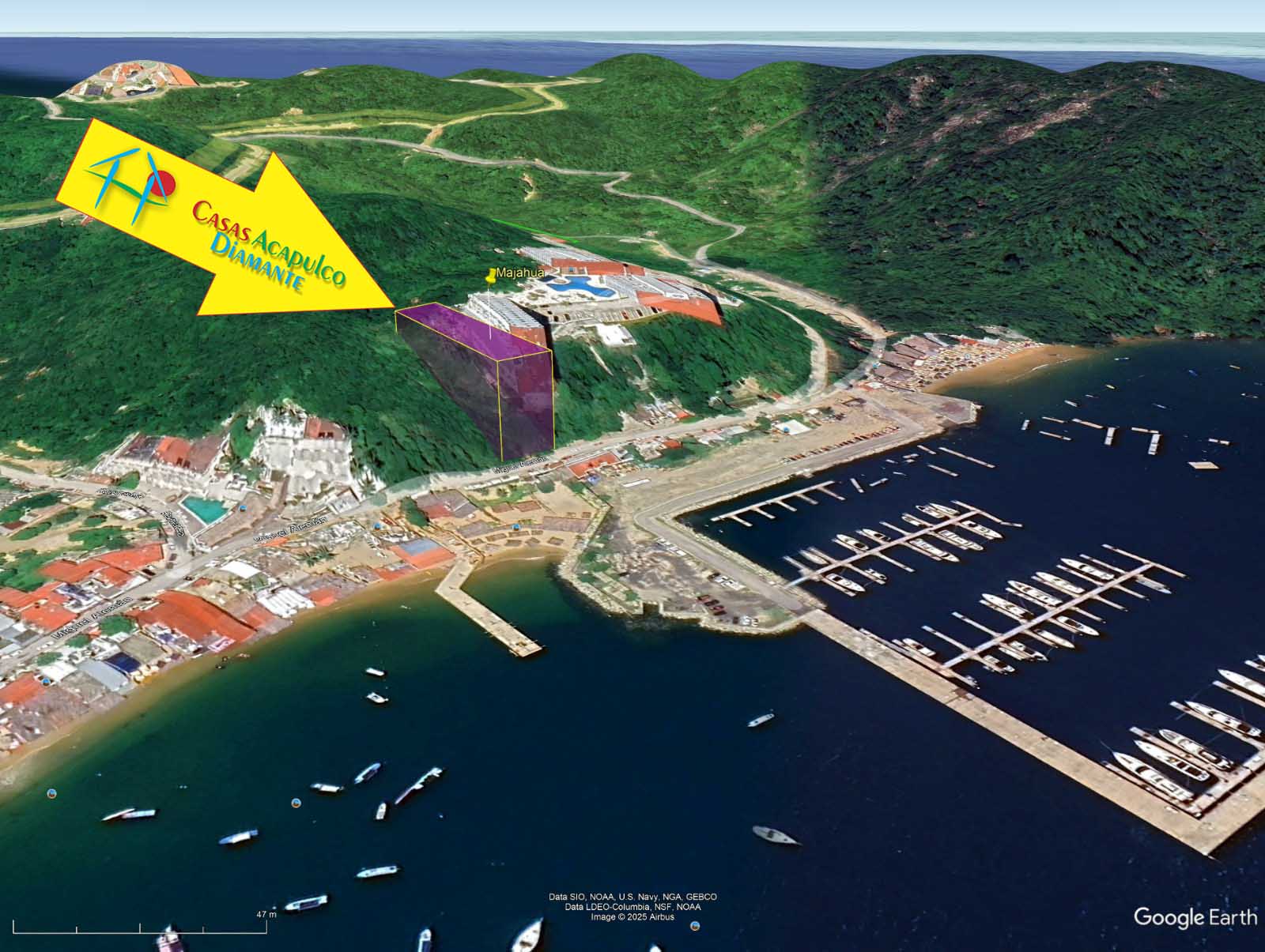 Terreno Puerto Marqués Majahua 10 - Vista aérea 6